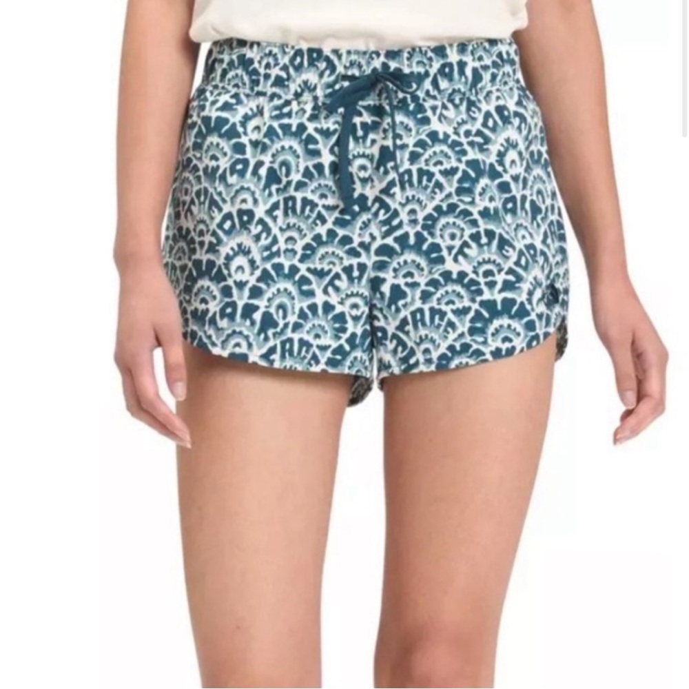 The North Face Blue and White Athletic Shorts
